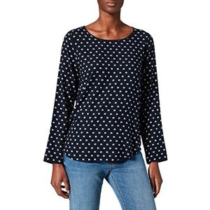 Marc O'Polo Dames 002105542321 shirt met lange mouwen, Blauw (Multi/Nig, 34 NL