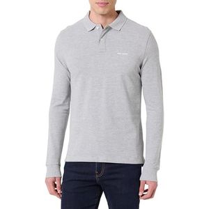 Pepe Jeans Heren M Basic Long Polo Polo, Grijs (Marl Grijs), M, Grijs (mergel grijs), M