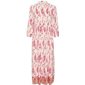 Blousejurk - Crème - Alora - Viscose - Driekwart Mouw - Bloemenprint