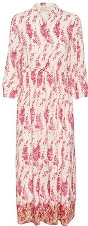 Blousejurk - Crème - Alora - Viscose - Driekwart Mouw - Bloemenprint