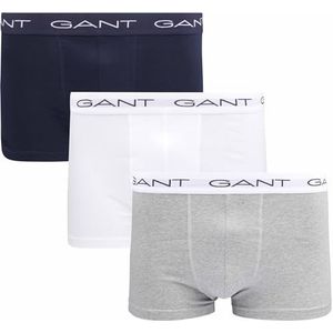 GANT Heren Trunk 3-pack boxershorts, grijs melange, standaard, gemengd grijs