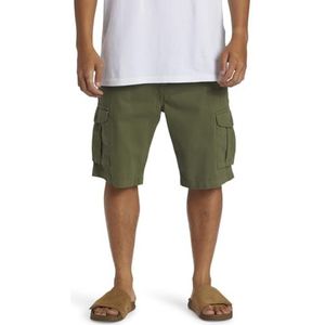 Quiksilver Battle Cargo Shorts voor heren, Groen, 33W