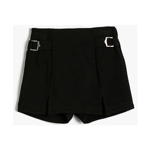 Koton Baybgirls Basic Buckled Detail Elastische Tailleband Shorts, zwart (999), 12-18 Maanden