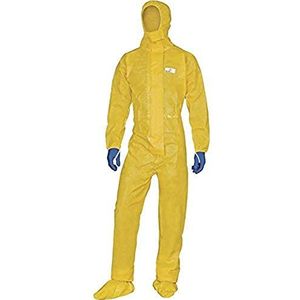 Delta Plus Heren Dt300 Deltachem® Overalls met Capuchon Geel XXL