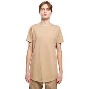 Urban Classics Men's Shaped Long Tee T-shirt, unionbeige, 4XL, effen beige, 4XL