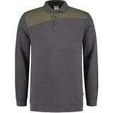Tricorp 302004 casual polokraag bicolor kruisnaad sweatshirt, 70% gekamd katoen/30% polyester, 280 g/m², zwart/geel, maat L
