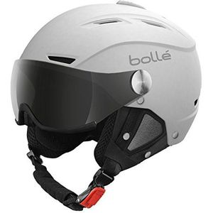 Bollé Skihelm Backline met 1 zilveren pistool en 1 citroenvizier, wit, 59-61 cm