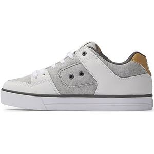 DC Shoes Pure sneakers voor heren, grijs/wit/grijs, 40,5 EU, Grijs wit grijs, 40.5 EU
