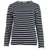 Armor Lux 04277, gestreept T-shirt met lange mouwen voor dames, Blauw (Bi8 Rich Navy/Wit), 30