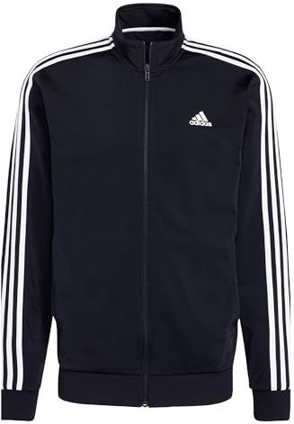 adidas Heren Essentials Warm-Up 3-Stripes Track Jacket, Legend Ink/White, XXL