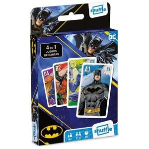 Shuffle Batman kinderkaartspellen, 4 spelletjes in 1, geïllustreerde naipes met Marvel