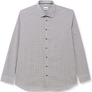 Seidensticker Men's Shaped Fit shirt met lange mouwen, grijs, 40, grijs, 40