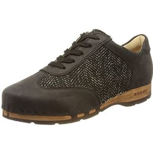 Woody Sam houten schoen voor heren, geolied leer, nero-textiel, sz/wit, 48 EU