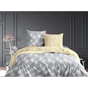 Calitex 3-delige beddengoedset, 260 x 240 cm, flight, 100% katoen, grijs, 260 x 240 cm