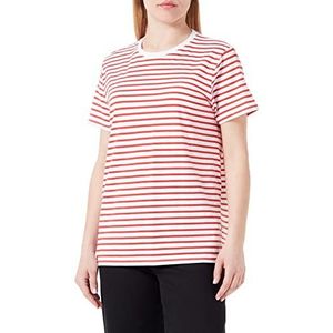 LTB Jeans Dames Demaga T-shirt, White Aura Orange St 13576, M, White Aura Orange St 13576, M