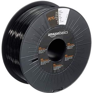 Amazon Basics 3D-printerfilament, PETG, 1,75 mm, zwart, spoel van 1 kg