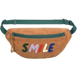 LÄSSIG Kinderheuptas schoudertas met verstelbare riem/Mini Bum Bag Cord Smile Caramel, beige, kinder heuptas