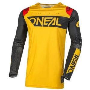 O'NEAL | NEW | Motocross Shirt Lange Mouw | MX MTB | Geheel nieuwe wielertrui met verbeterde en duurzame materialen | Prodigy Jersey Five Two | Adult | Yellow Black | Maat L