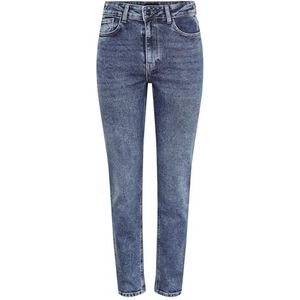 PIECES Dames Straight Fit Jeans PCBELLA HW, blauw (medium blue denim), 30W / 32L