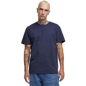 Build Your Brand Mannelijk T-shirt zonder kraag, blauw, M, Donkerblauw, M