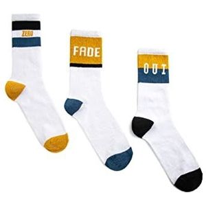 Koton Set van 3 bedrukte sokken met opschrift sokken, grijs (040), eenheidsmaat voor heren, grijs (040), one size