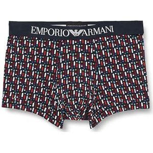 Emporio Armani Heren Men's Classic Pattern Mix Trunks, Marine Geometrische Print, XL