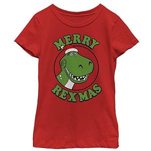 Disney Pixar Toy Story Merry Rex-Mas Christmas Girls T-shirt, rood, XS, Rot, XS