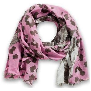 ESPRIT Damesdoek 024EA1Q050 sjaal met zebra print, meerkleurig (Lily Pink 610), One Size (Fabrikant maat:ONESIZE)