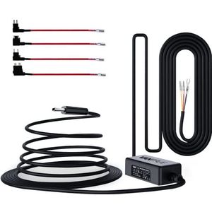 VANTRUE USB-C Hardwire Kit met 2 fasen en acc-kabel voor alle dashcams, 12V/24V naar 5V, zekeringhouder met laagspanningsbeveiliging, 24H. Parkeermodus, compatibel met andere USB-C-dashcams