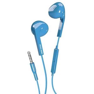 Music Hero AUX-hoofdtelefoon, 3,5 mm jackstekker, geïntegreerde besturingen, microfoon, semi-in-ear hoofdtelefoon, blauw
