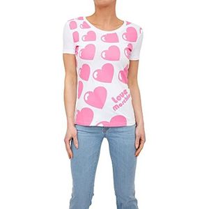 Love Moschino Dames Tight-Fit Short-Sleeved T-shirt, optisch wit, 46, wit (optical white), 46