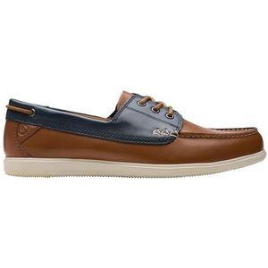 Clarks Bratton Bootschoen voor heren, Donker Tan Combi, 44.5 EU