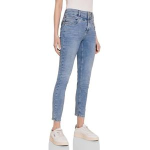 Street One Dames Jeans Slim en High, Bright Indigo Wash, 31W x 26L