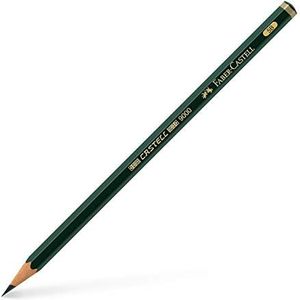 Faber-Castell Castell Grafiet Potlood 9000 5B 5B Zwart/Grijs