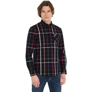 Tommy Jeans Heren TJM Reg Check Flanel Shirt Jurk, Dark Night Navy Check, XXS