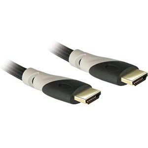 APM 590471 – HDMI-kabel 4K Ethernet stekker/stekker – 1,80 m – grijs goud
