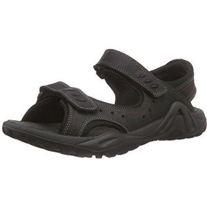 Manitu heren 610197 sandalen, zwart, 44 EU