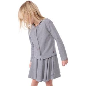 Petit Bateau Cardigan voor meisjes, Blauw/Wit, 4 Jaren