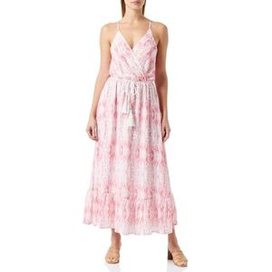 MAHISHA Dames midi-jurk met batikprint 19323234-MA01, roze, S, Midi-jurk met batikprint, S