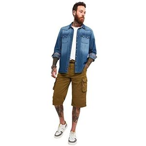 Joe Browns Heren Multi Pocket Kalflengte riem casual Cargo Shorts, bruin, 34 taille, camel, 34W