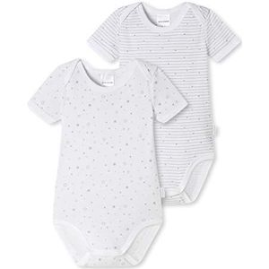 Schiesser Unisex Baby 2 PACK Bodies mit Arm - 100% Organic Bio Baumwolle - Größe 56 bis 104