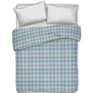 PENSIERI DELICATI Sprei voor tweepersoonsbed, 260 x 280 cm, eenpersoonsbed, 100% piqué-katoen, ideaal als sprei voor een tweepersoonsbed, patroon Ben groen, 100% Made in Italy