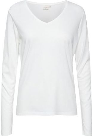 Cream - Naia - T-shirt - Wit - Slanke Pasvorm - Lange Mouw