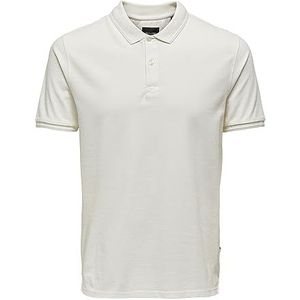 ONLY & SONS ONSTRAVIS Slim Washed SS Polo NOOS Herenpolo, cloud dancer, S