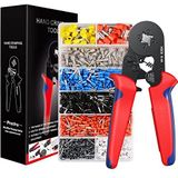 Preciva Krimptangset, adereindhulstang met 1200 adereindhulzen, zelfinstellend, voor 0,25-10 mm², krimptang, krimptang, krimptang