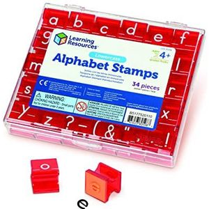 Alfabet stempels kleine letters en leestekens (34 stuks)
