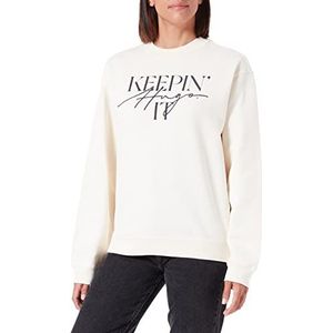 HUGO Sweatshirt voor dames, Open White110, M