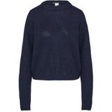 QS - Verkorte Trui - Diepblauw - Gebreid - Boxy Shape