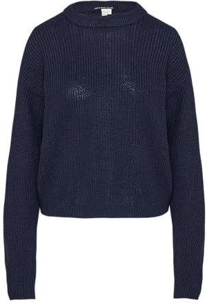 QS - Verkorte Trui - Diepblauw - Gebreid - Boxy Shape