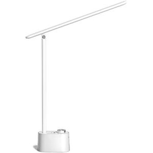 Honeywell HWT-H01 LED Bureaulamp Dimbare tafellamp met USB A+C dubbele oplaadpoort Oogverzorgende opvouwbare bureaulamp met 3 kleurmodi voor thuiskantoor Slaapkamer Lezen Studie Werk (Wit)